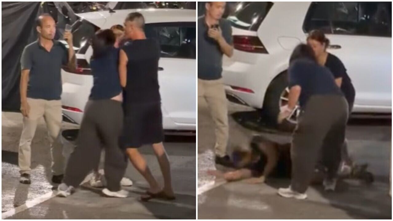 長沙灣男女為泊車互爆粗，背心漢突插水，網民嘲：做多咗。(FB/車cam L（香港群組）)