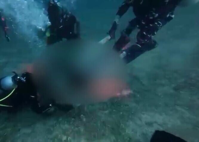 聯合搜救隊隨後在附近23米深的海底找到男方遺體,距離事發地點約388米。(IG)