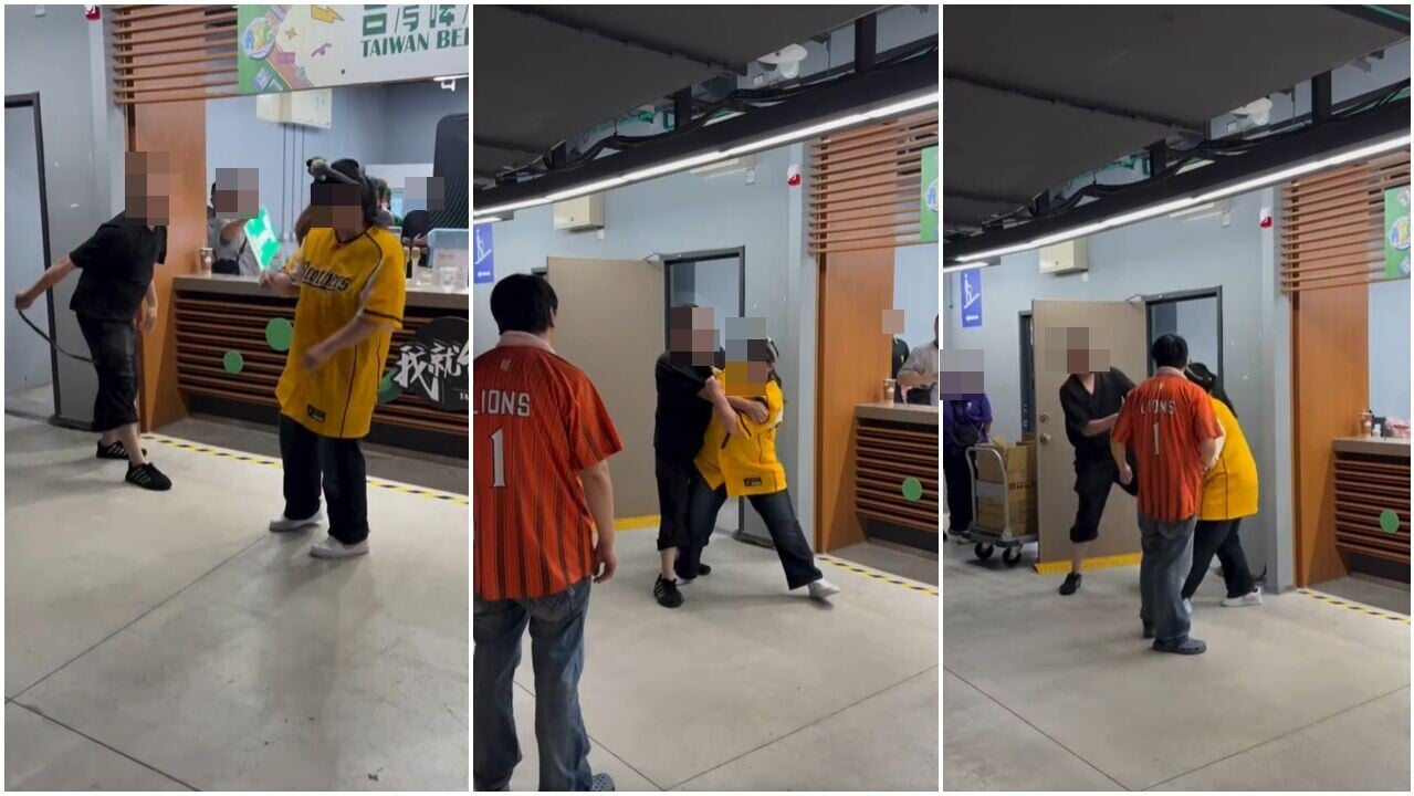 中華職棒明星賽上周末在台北大巨蛋舉行，場外卻意外上演全武行。(Threads)