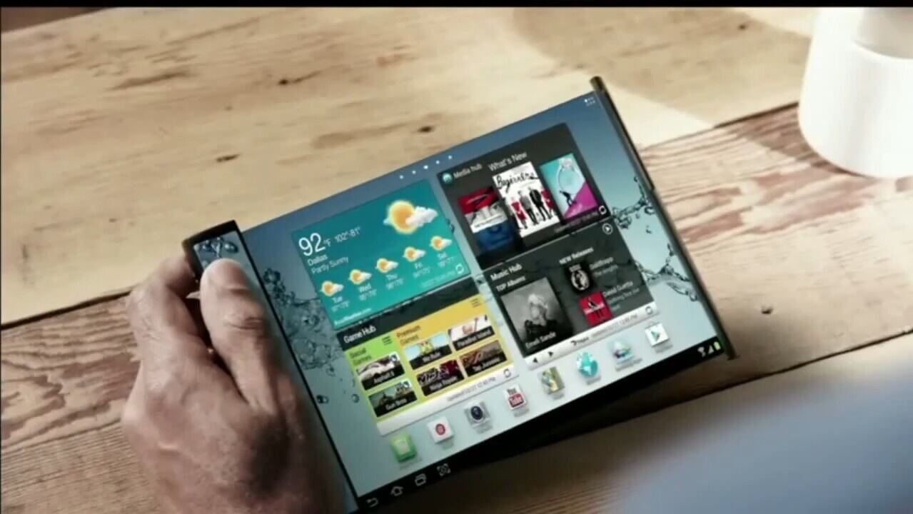 Samsung2013年宣傳片展示了能在「Phone and Tablet」彈性切換 Samsung Flexible Phone 手機概念