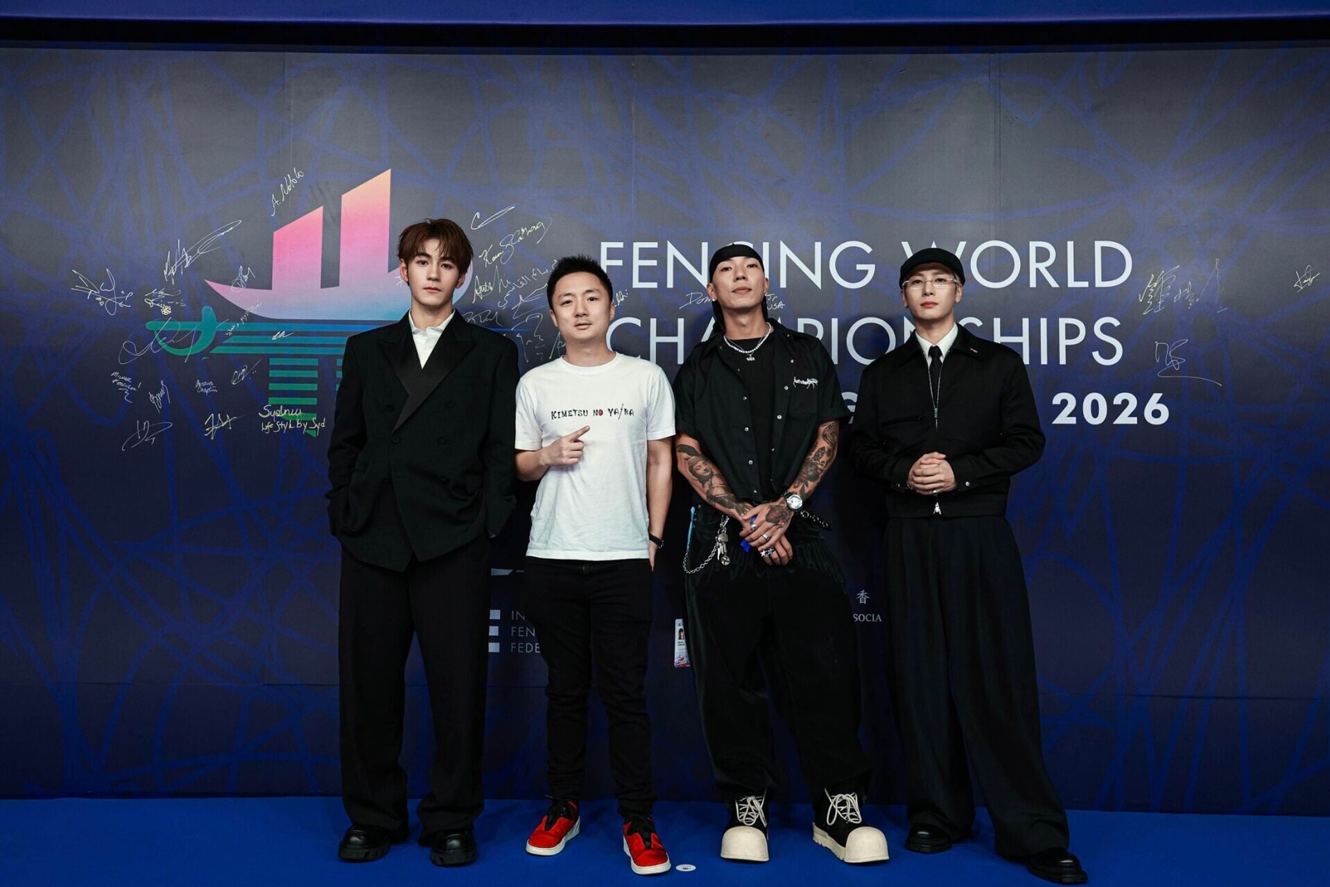 Jackson Wang、Novel Fergus、Derek Cheung 、Jeffrey Ngai (R to L)