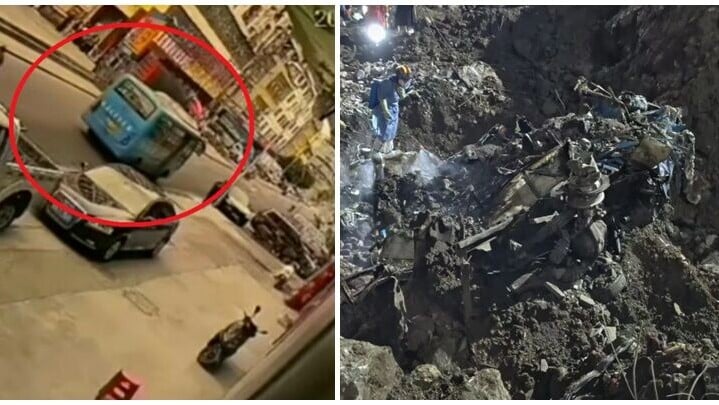 重慶市彭水縣早前發生的山泥傾瀉，救援人員周日(23日)晚上於現場發現失去聯絡的的客運中巴殘骸。