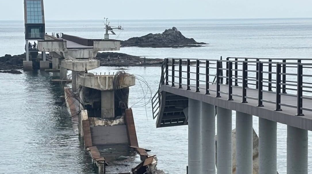 南韓熱門景點博里多橋倒塌　17人一度被困（網上圖片）