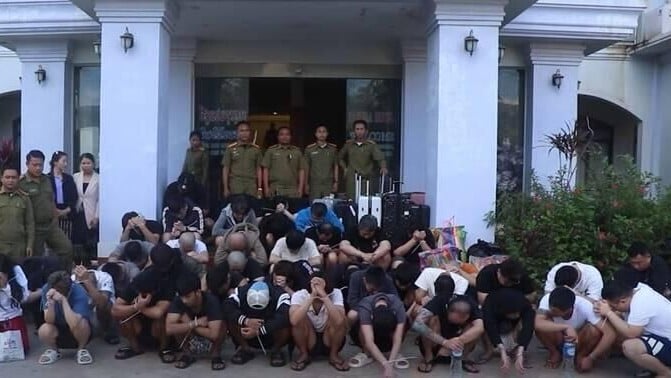 警察逮到51名疑犯中，有33位是台灣人。（圖／翻攝老撾川壙省警方Facebook）