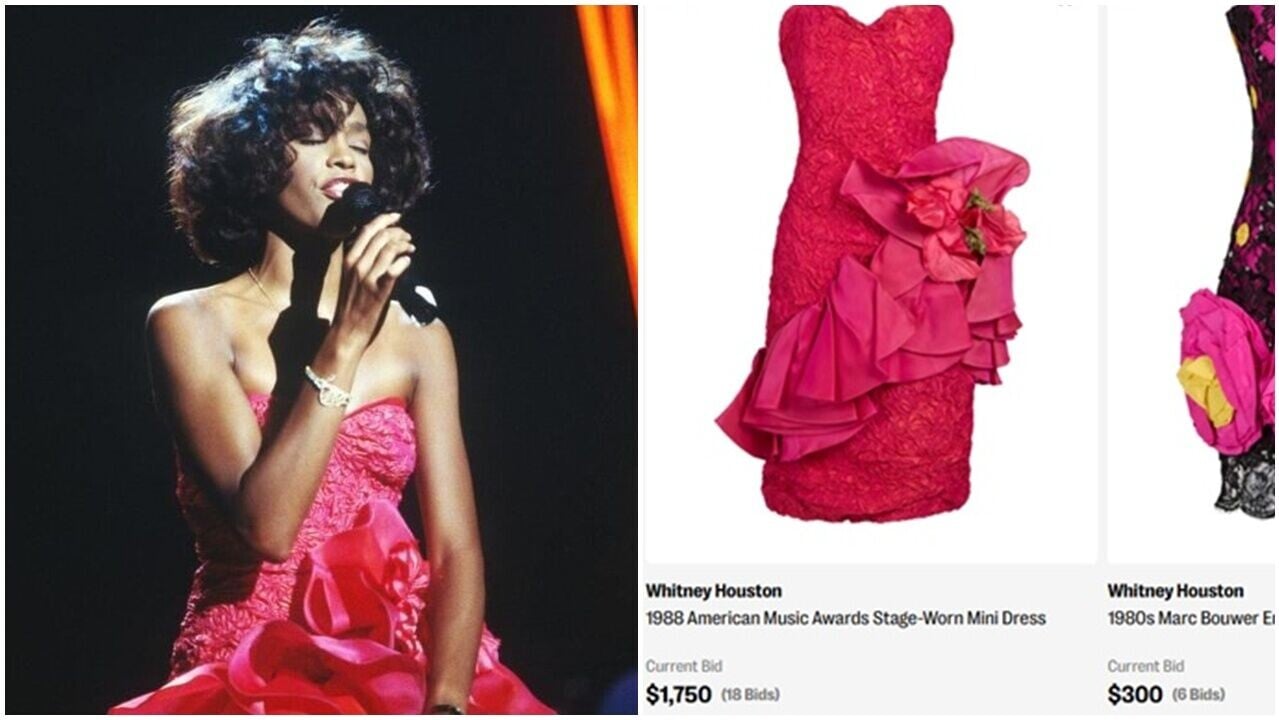 一代天后Whitney Houston經典戰袍，8月公開拍賣。(juliensauctions)