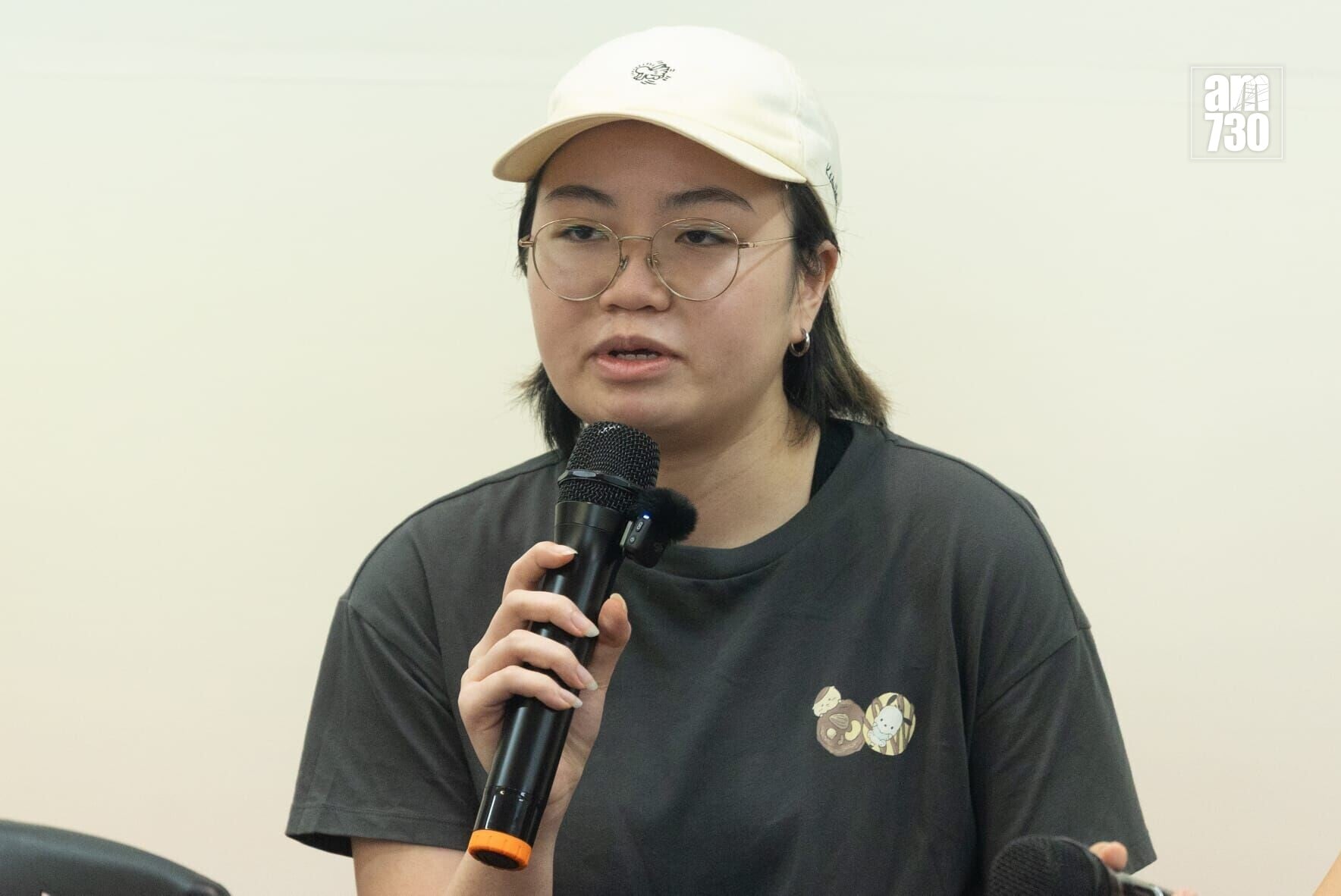 阿珊分享求助經歷。(蘇文傑攝)