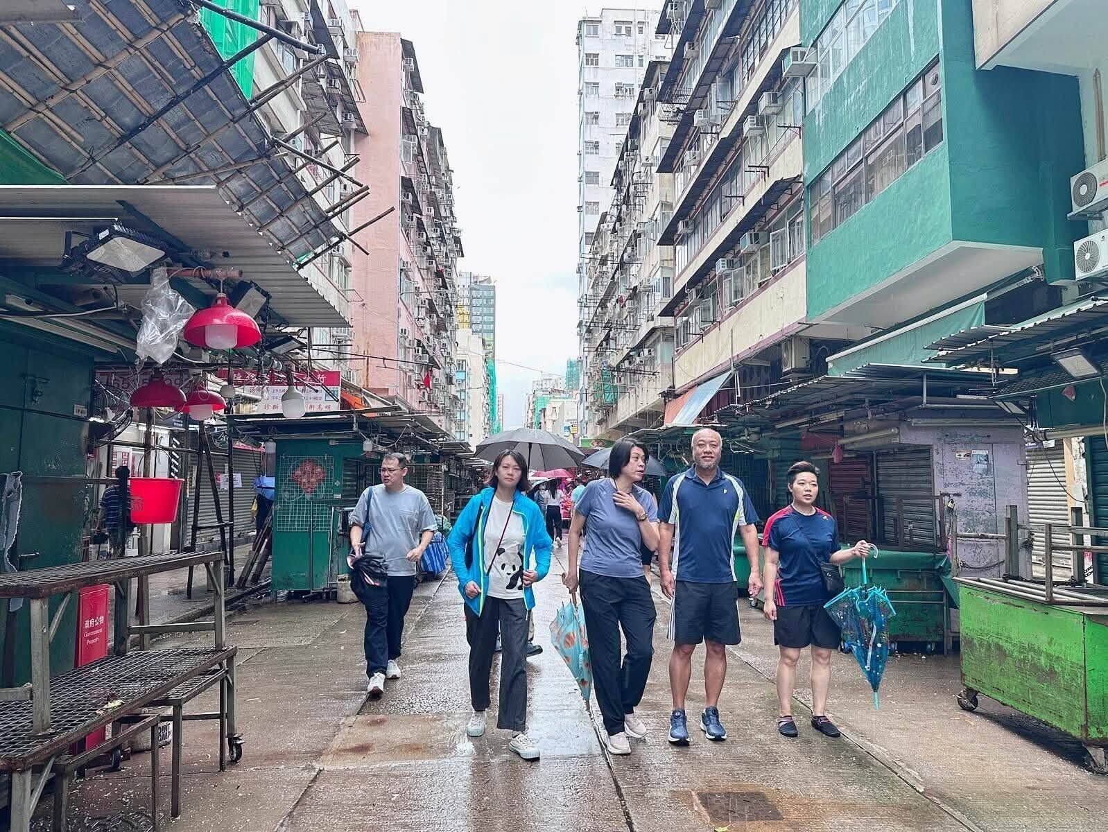 鄧銘心颱風後落區