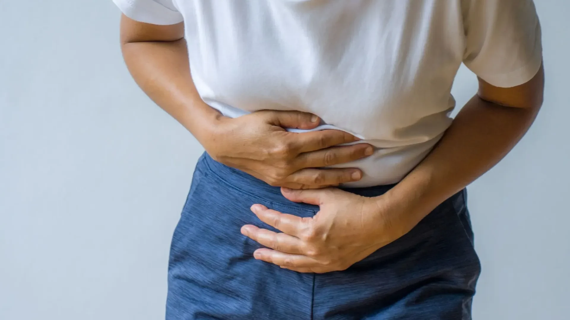 Woman having painful stomachache royalty free image 1658855956