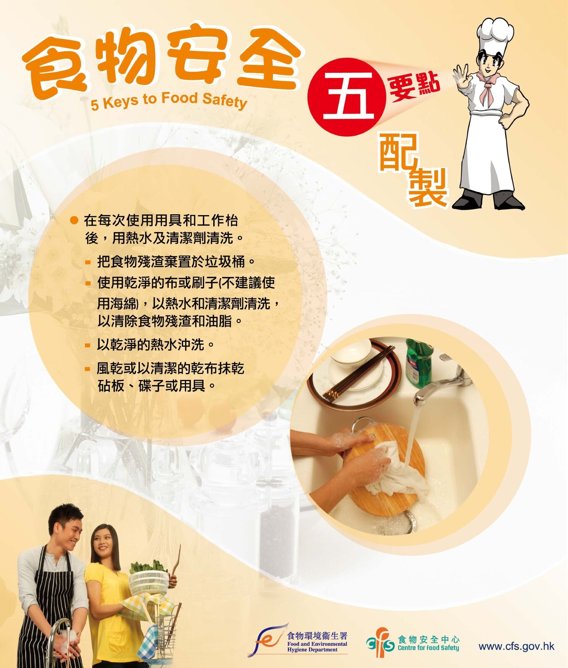 食物安全五要點（食物安全中心/食物環境衛生署）
