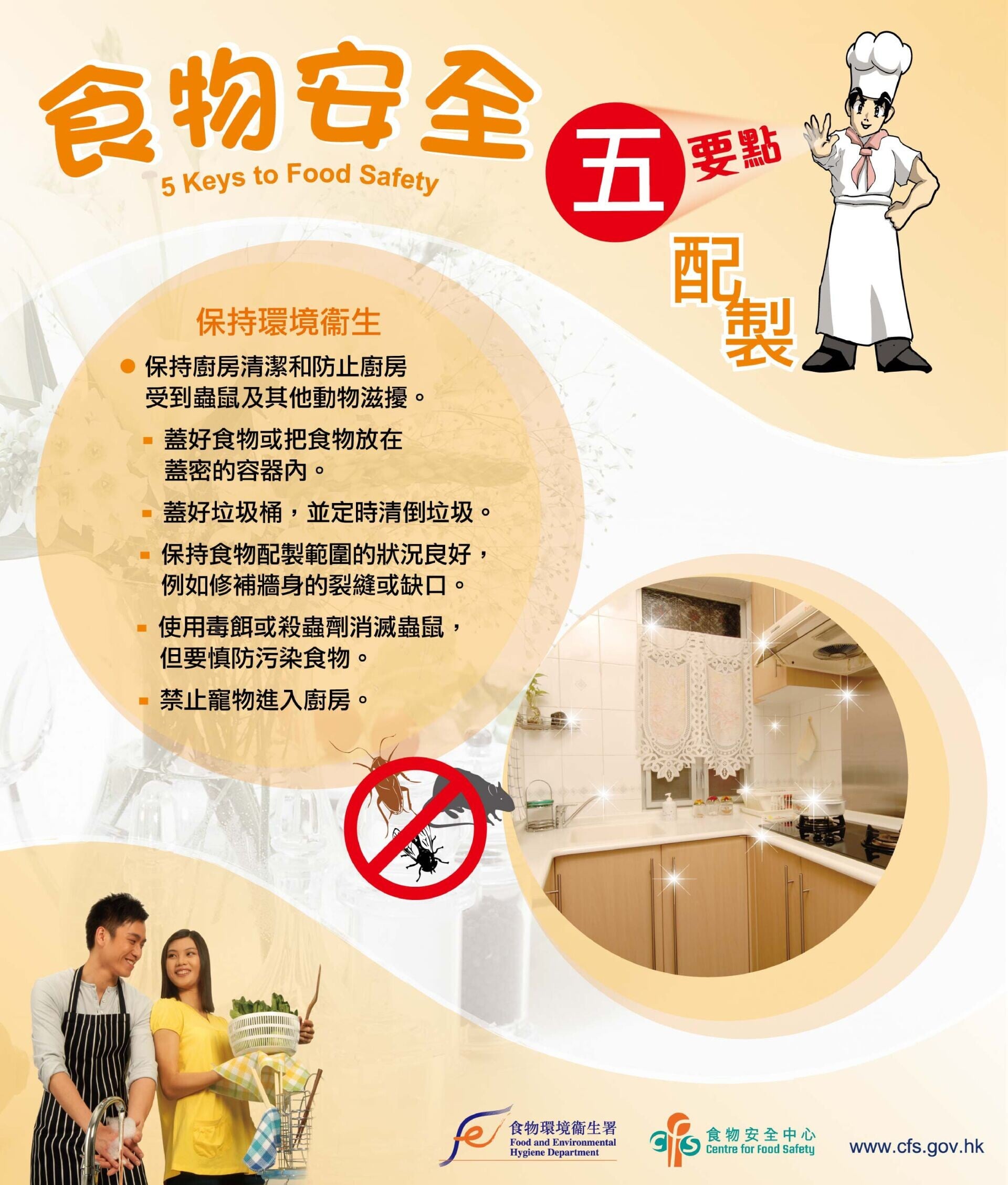 食物安全五要點（食物安全中心/食物環境衛生署）