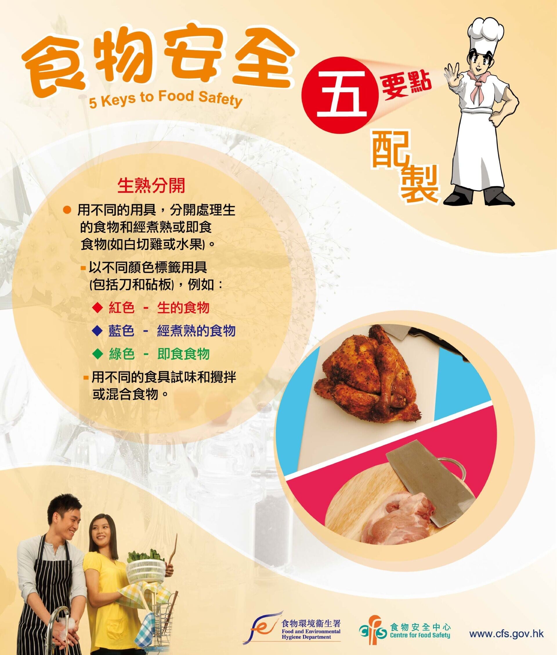 食物安全五要點（食物安全中心/食物環境衛生署）