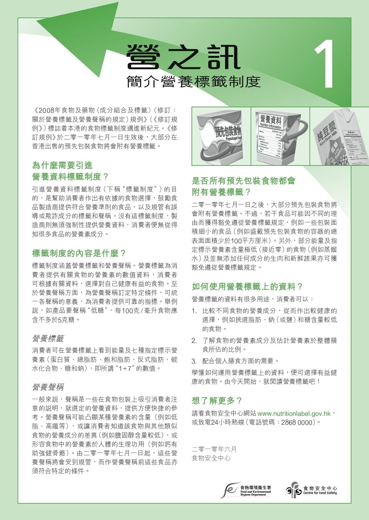 營養標籤是甚麼?如何使用營養標籤上資料(食物安全中心/食物環境衛生署)