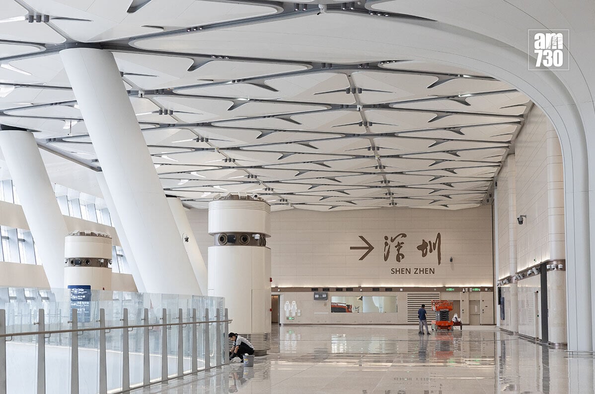 新皇崗口岸港方口岸區8月初的情況。(資料圖片/蘇文傑攝)