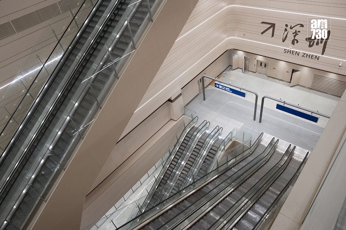 新皇崗口岸港方口岸區8月初的情況。(資料圖片/蘇文傑攝)