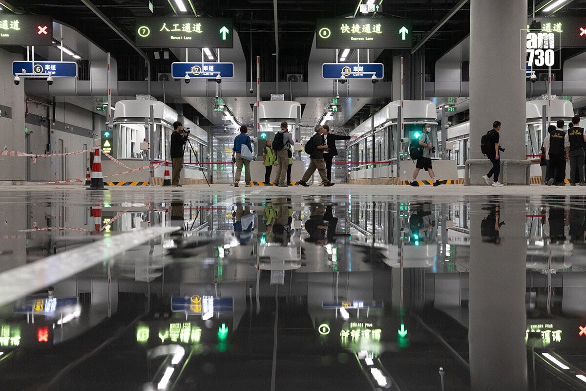 新皇崗口岸港方口岸區8月初的情況。(資料圖片/蘇文傑攝)