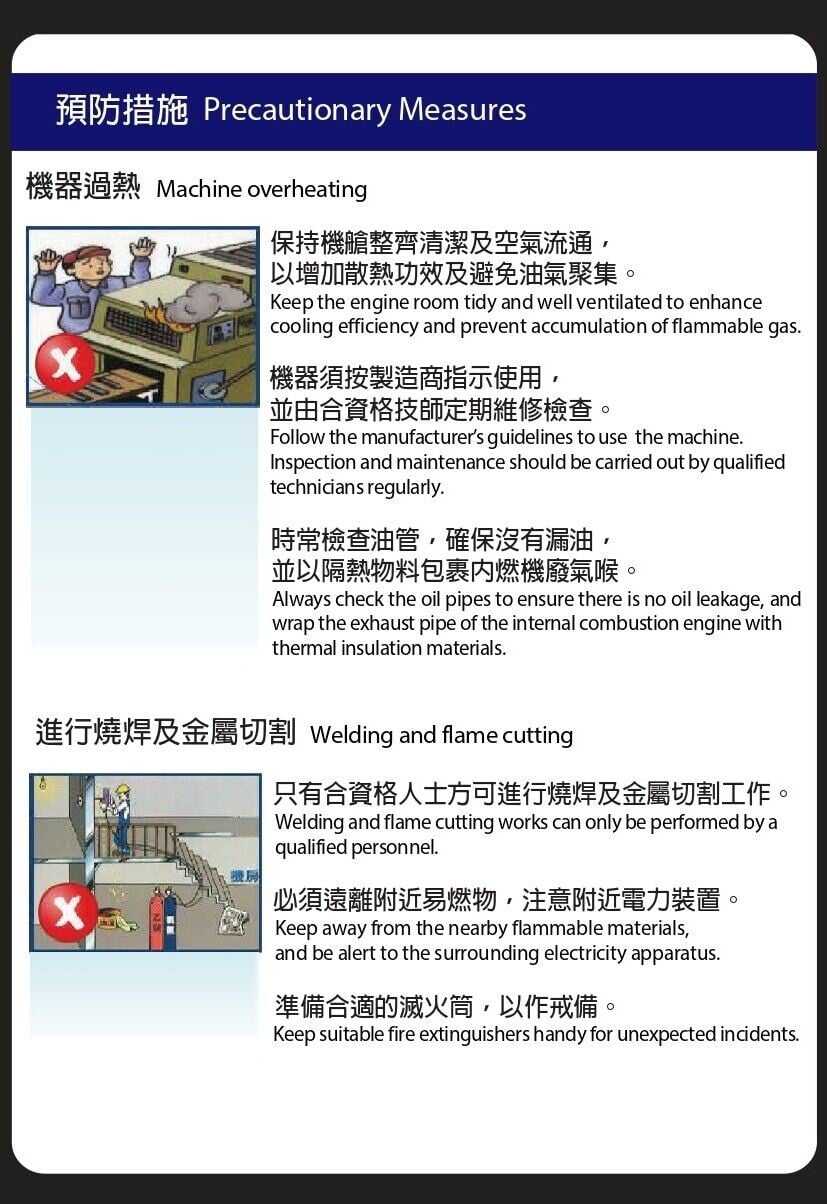船上防火預防措施(海事處)