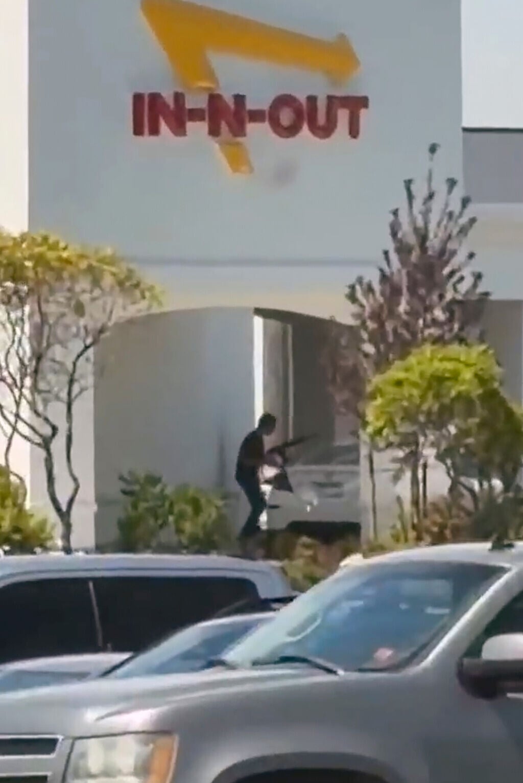 美國愛達荷州特溫福爾斯(Twin Falls)一間In-N-Out漢堡店發生槍擊案。(美聯社)