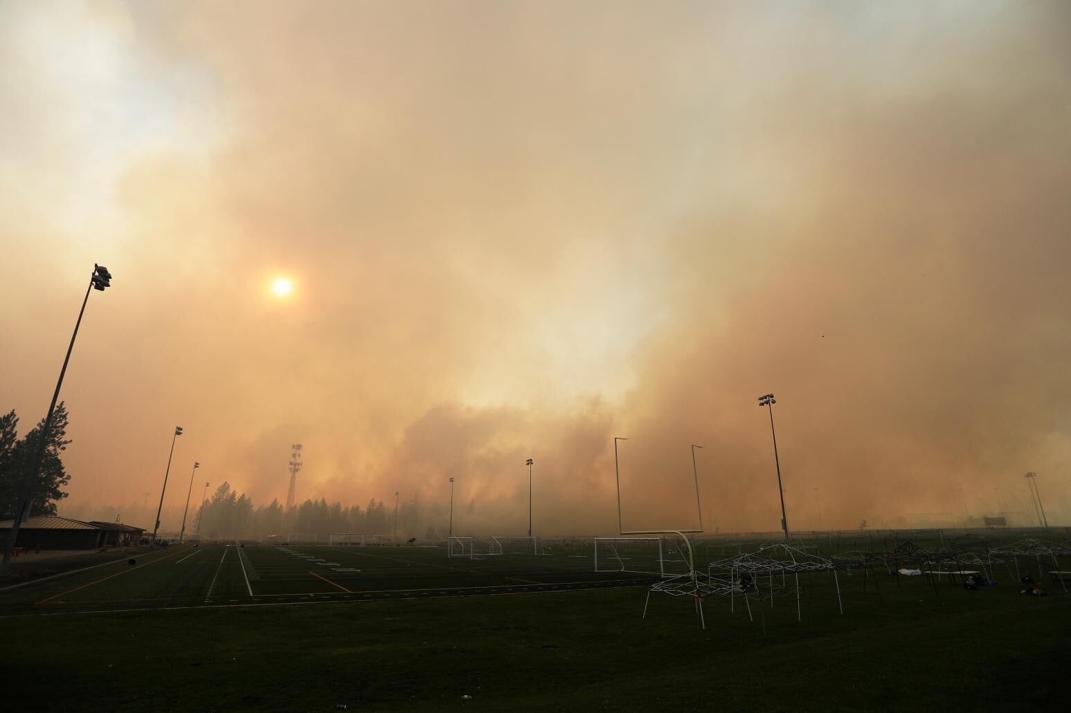 華盛頓州斯波坎周邊地區近期爆發多起野火。（圖／美聯社）