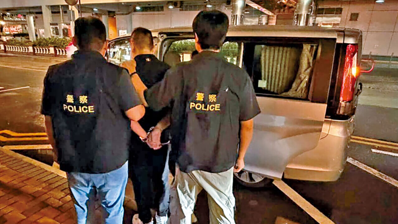 據悉涉嫌帶頭施襲的「左口」被捕。(警方提供)