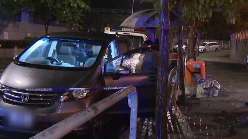 調景嶺截查可疑私家車，檢大麻精油等毒品2人被捕。(有線新聞截圖)