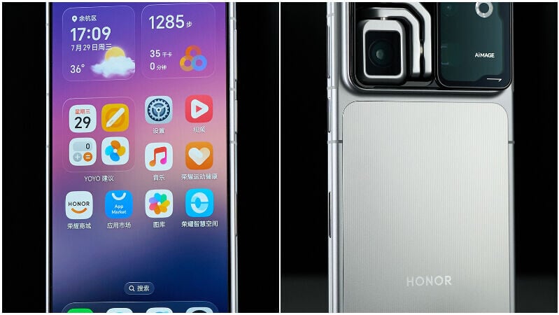 HONOR Robot Phone 詳細實機外觀、規格曝光！6.31 吋細屏方便單手握持、這兩組鏡有 200MP 像素？
