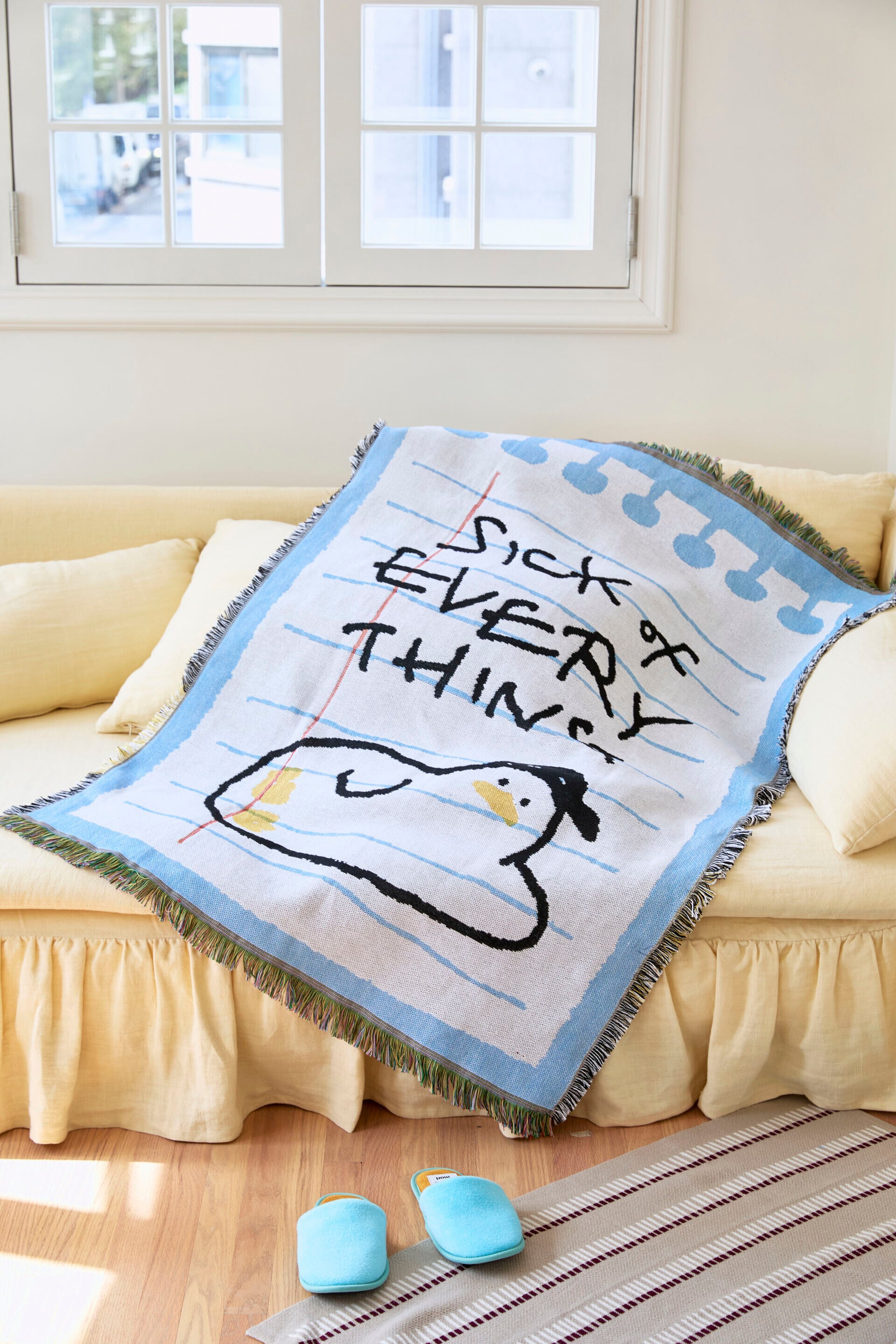 SSEBONGRAMA 毛毯 SICK OF EVERYTHING (HK$278款)