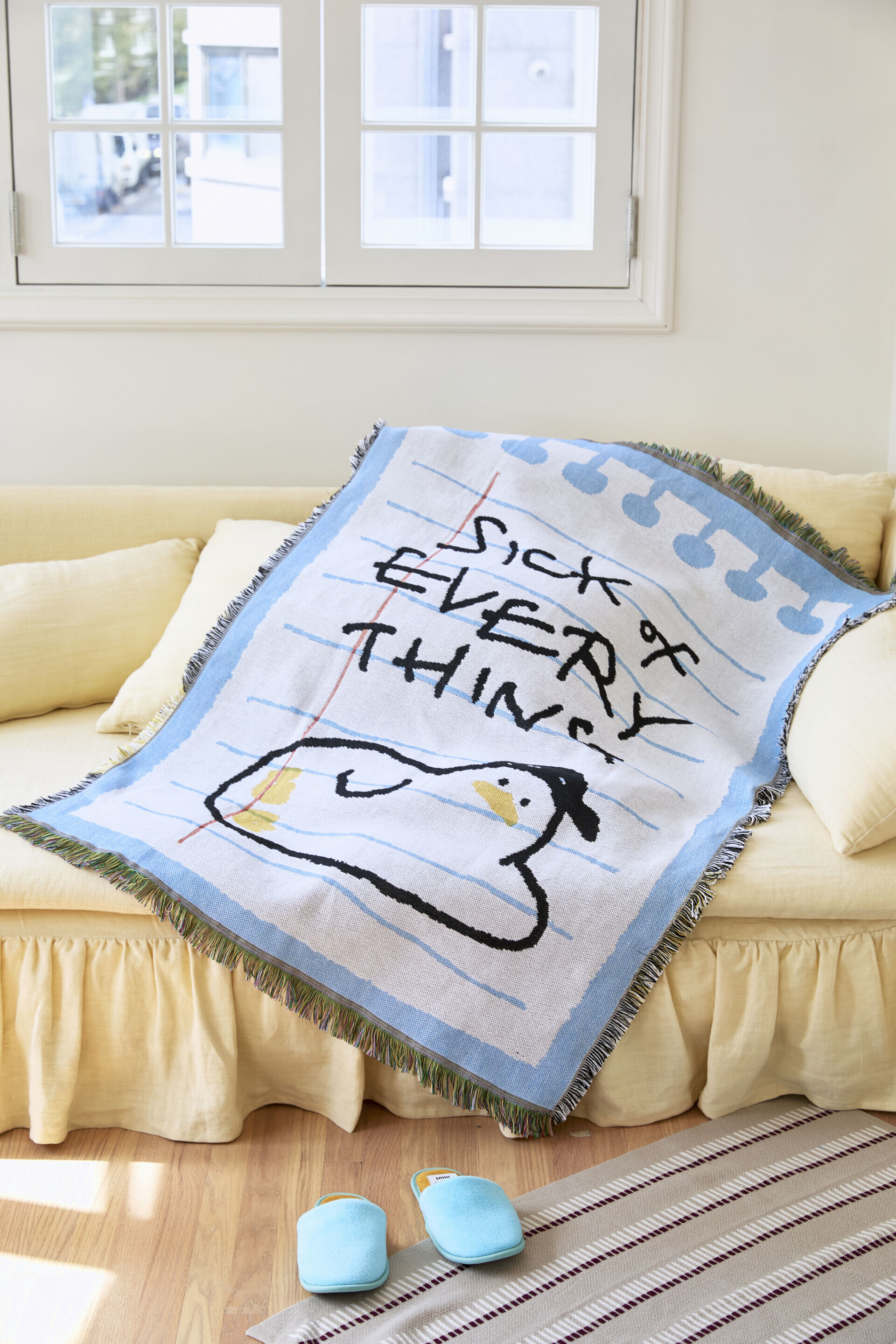 SSEBONGRAMA 毛毯 SICK OF EVERYTHING (HK$278款)