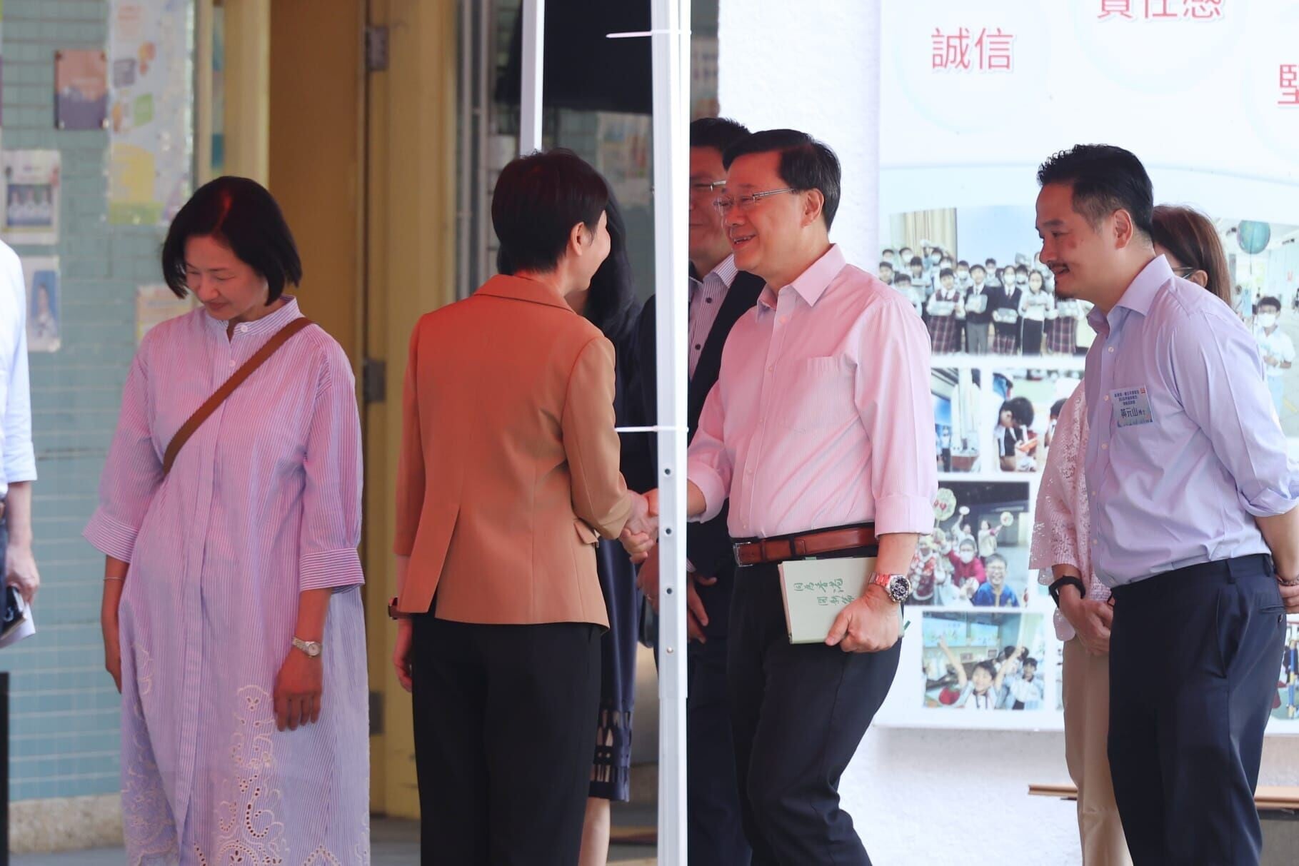 李家超出席第二場地區諮詢會。(林俊源攝)
