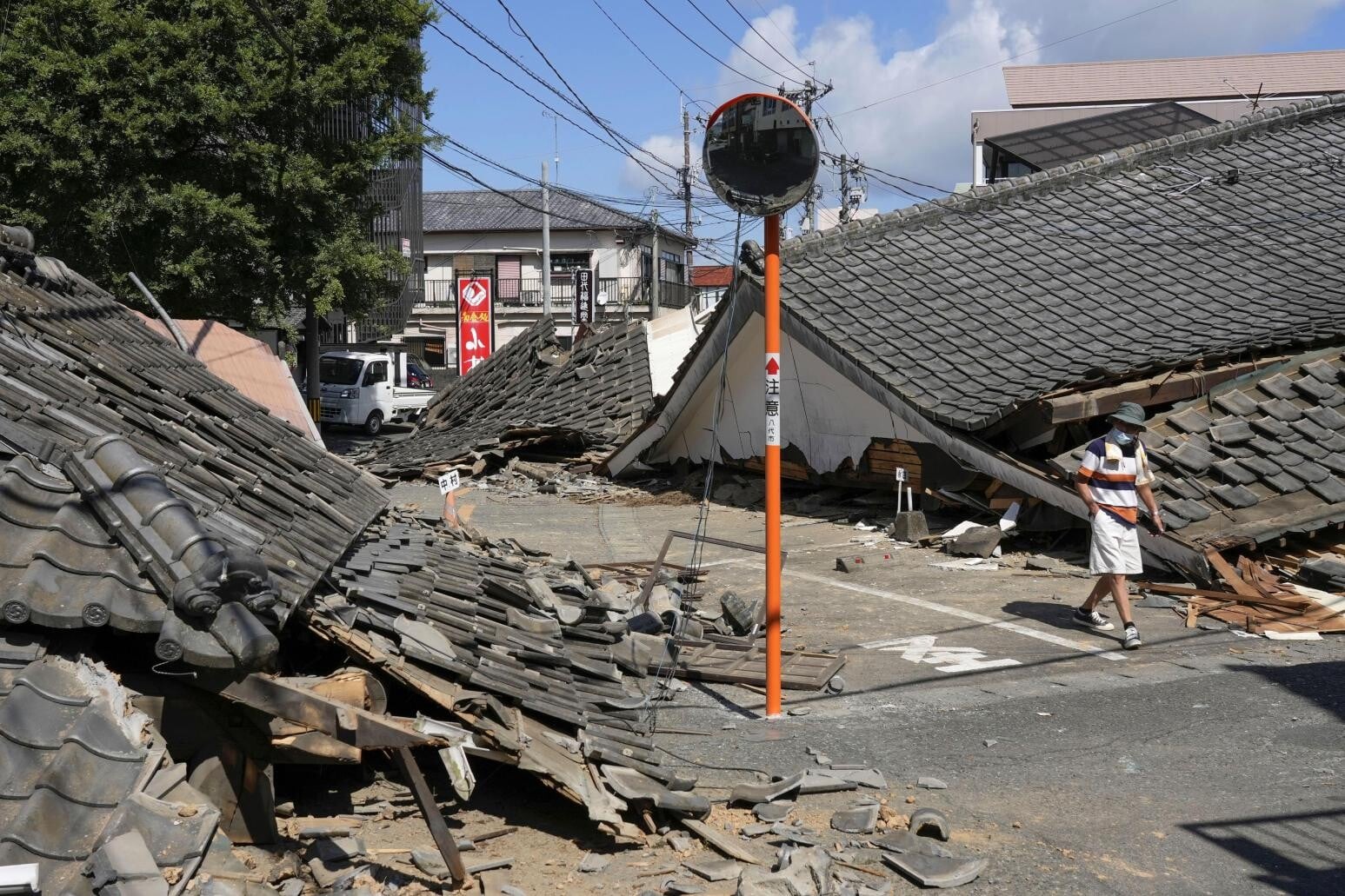 熊本強震造成嚴重傷亡。（圖／美聯社）