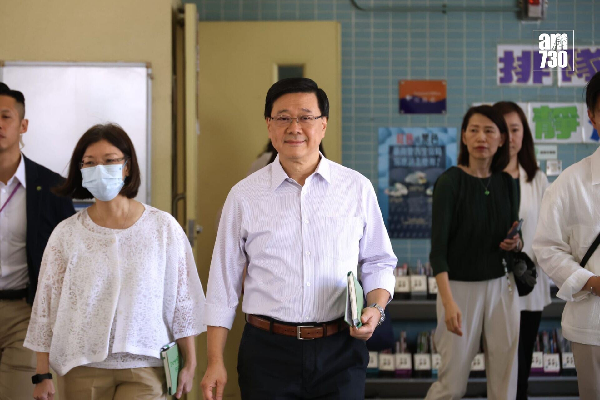 李家超出席第二場地區諮詢會。(林俊源攝)