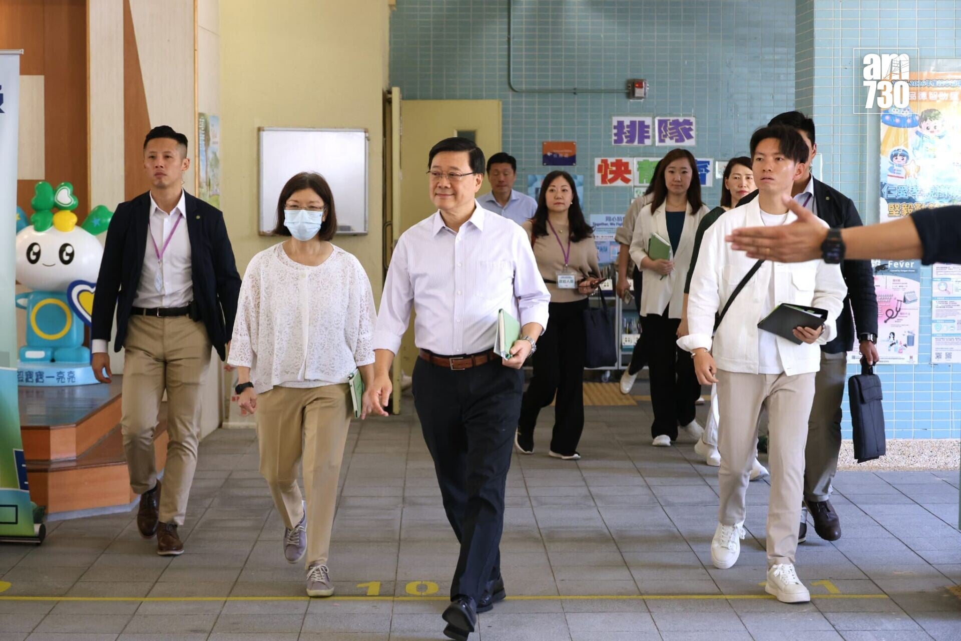 李家超出席第二場地區諮詢會。(林俊源攝)