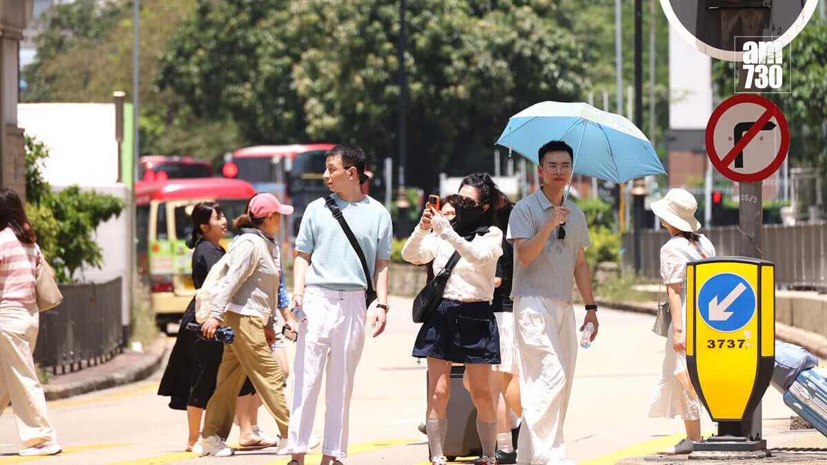 本港周日最高氣溫達36.9度，打破天文台紀錄。(林俊源攝)