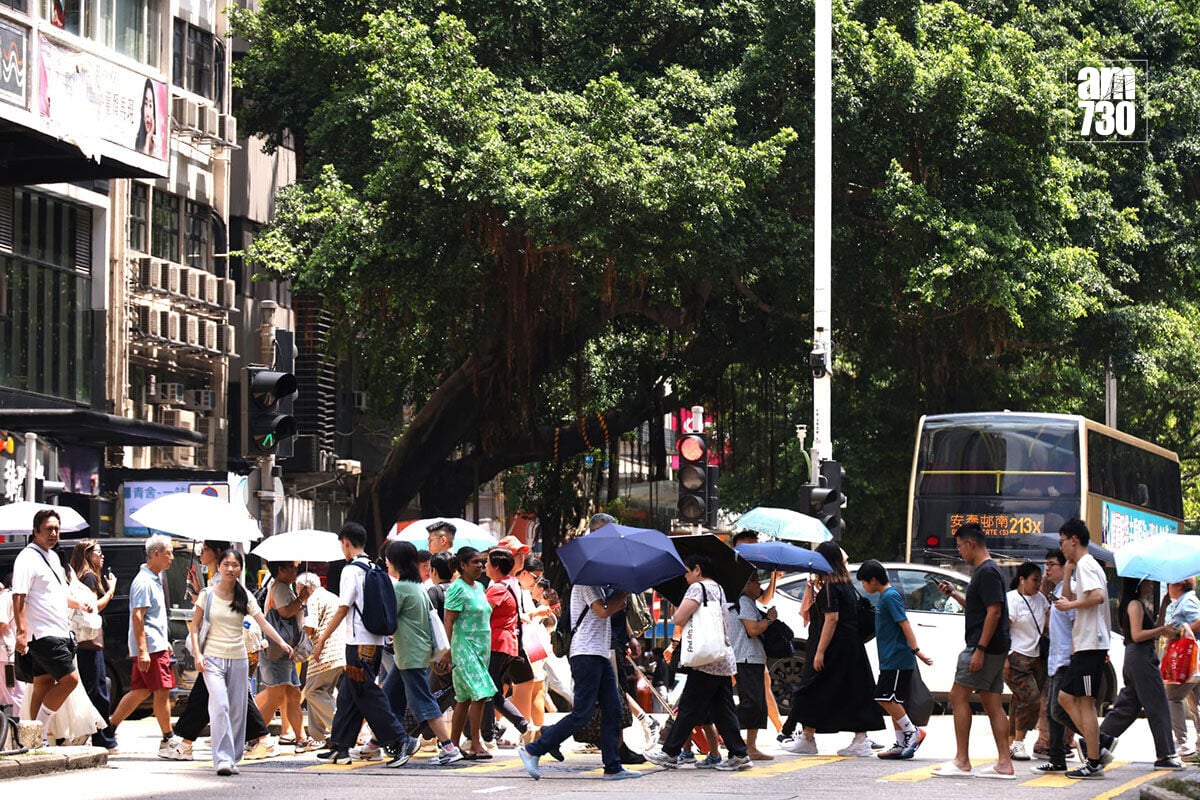本港周日最高氣溫達36.9度,打破天文台紀錄。(林俊源攝)