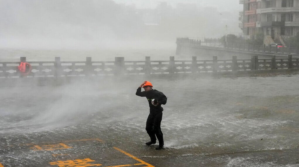 颱風白海豚｜浙江料連續3日暴雨 ，圖為玉環縣情況（新華社）