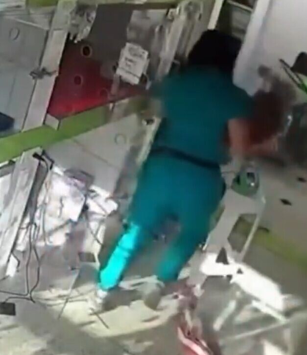 獸醫與醫護團隊至少5人冒著生命危險、第一時間衝入病房,逐一抱走住院動物。(X)