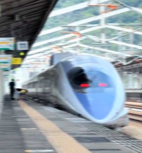 母子向列車鞠躬,希望開門上車