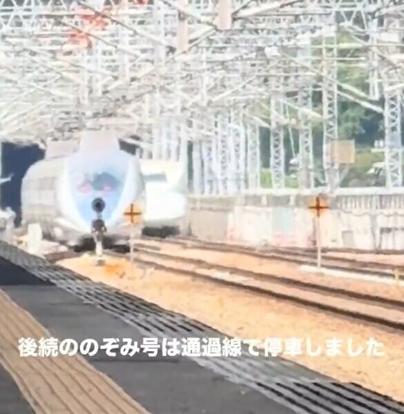 新幹線列車沒有開車門後開走,被延誤約5分鐘
