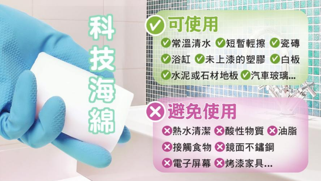 科技海綿遇高溫或油釋甲醛，用錯地方可影響健康。(消委會)