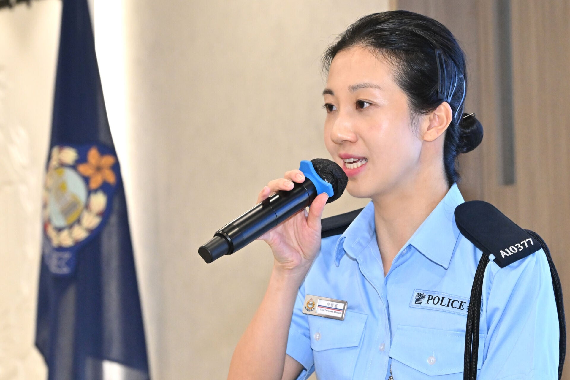 邱紫君期望透過輔警工作接觸不同社群。