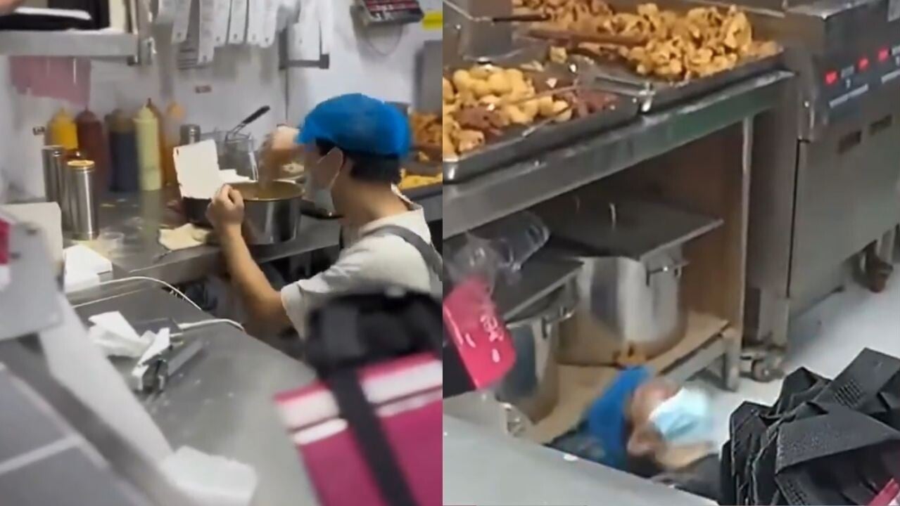 深圳炸雞店新員工獨自應付爆單崩潰 呼吸性鹼中毒倒地抽搐（有片）