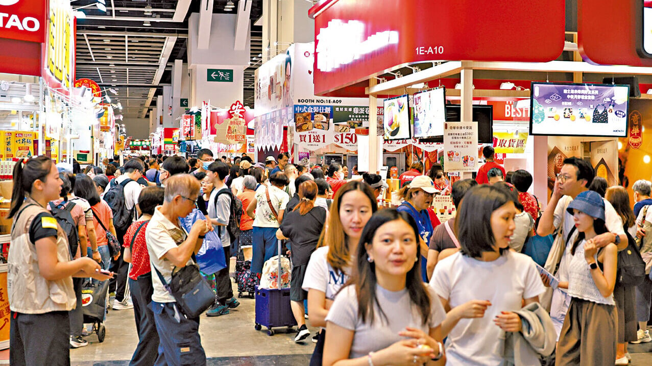 美食博覽昨起至下周一在灣仔會展舉行。(周令知攝)