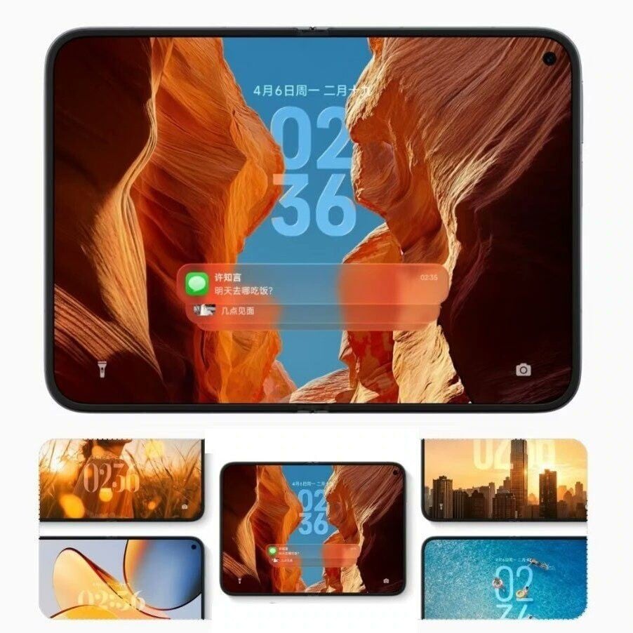 數碼閒聊站展示疑似 Xiaomi MIX FOLD5 品牌首款闊摺屏機身正面畫面