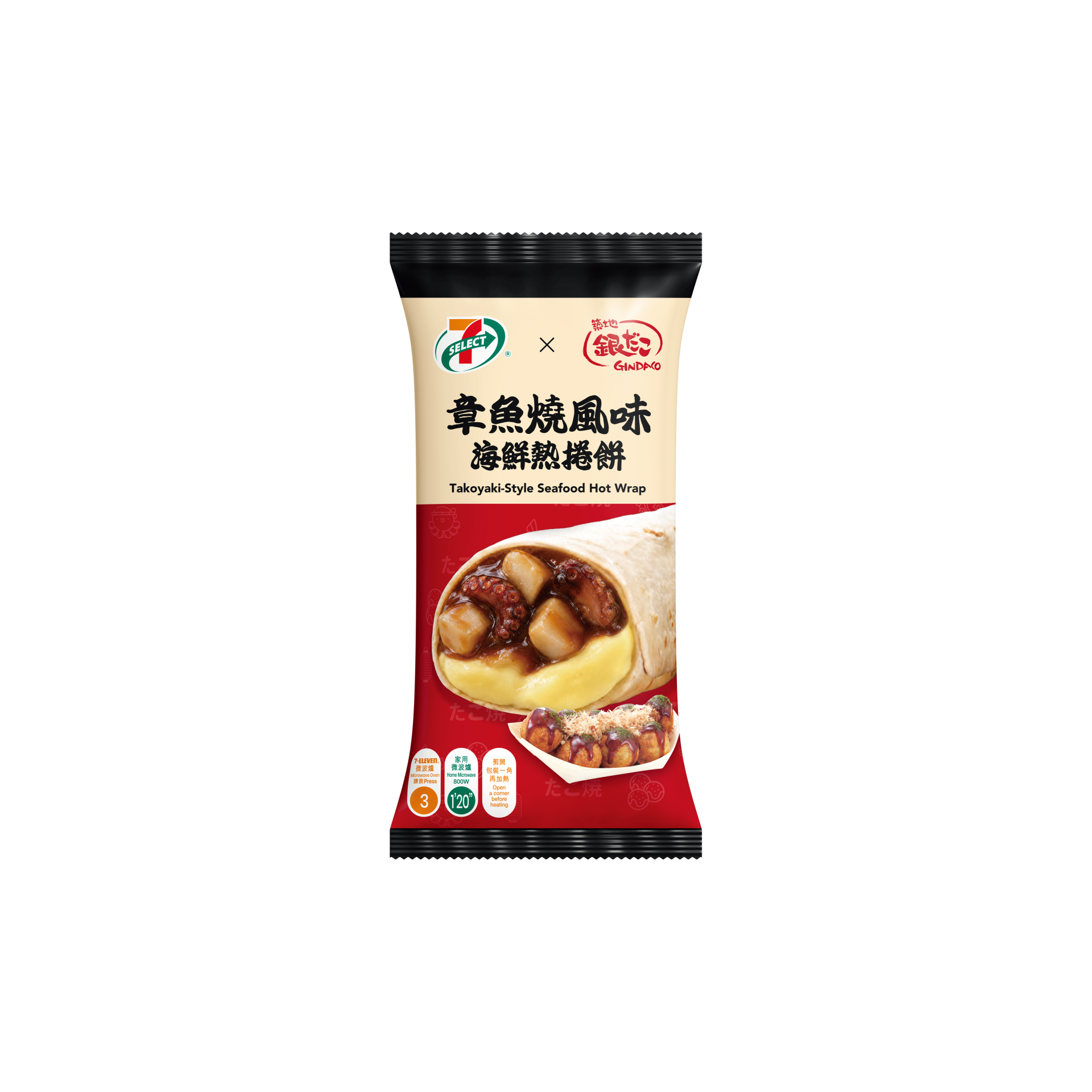 築地銀だこ 章魚燒風味海鮮熱捲餅 pack