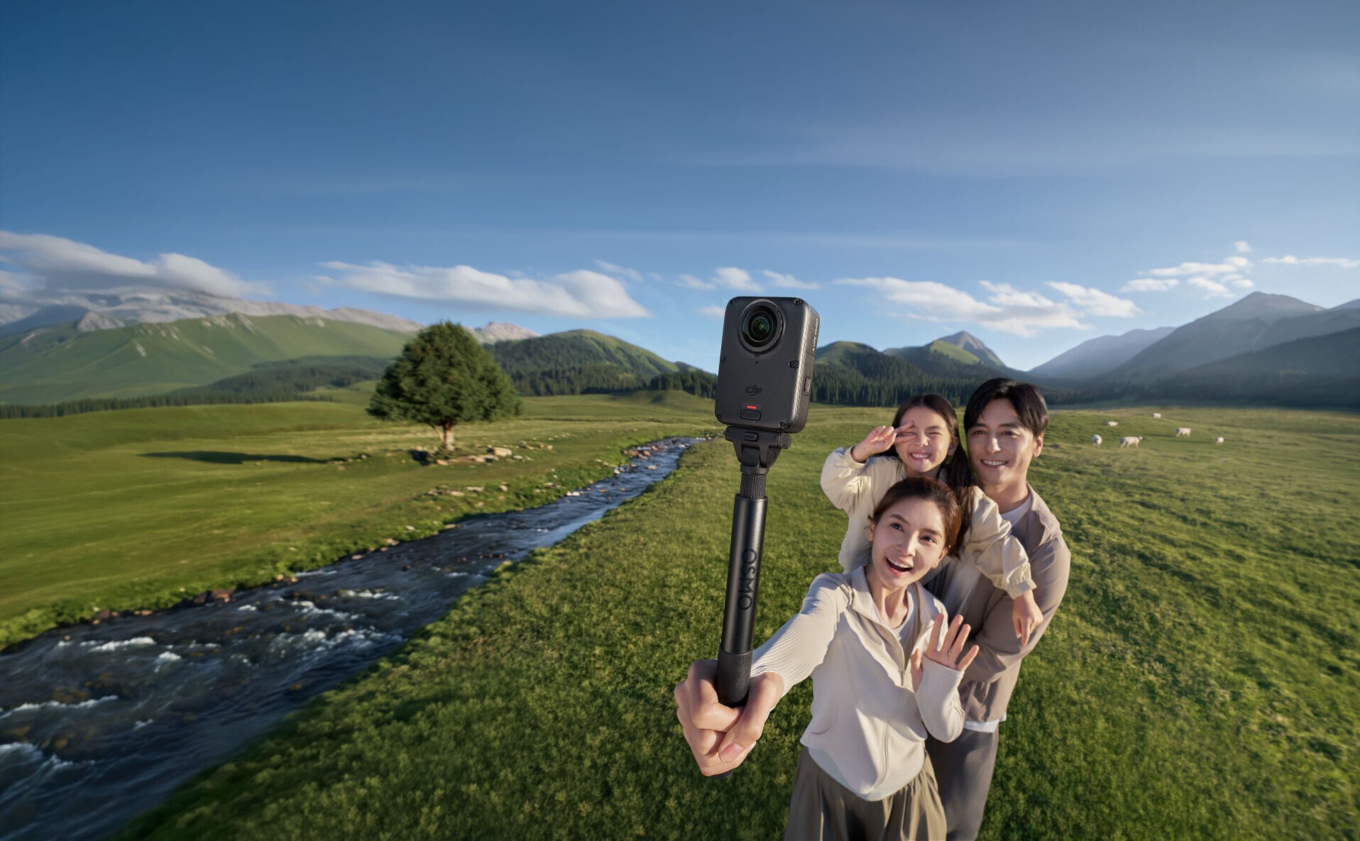DJI Osmo 360 II全景相機搭載1吋方形高動態感光元件。