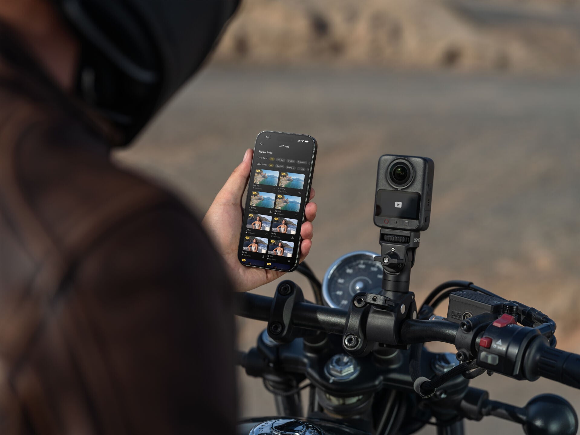 DJI Osmo 360 II全景相機手機App有多款濾鏡可用。