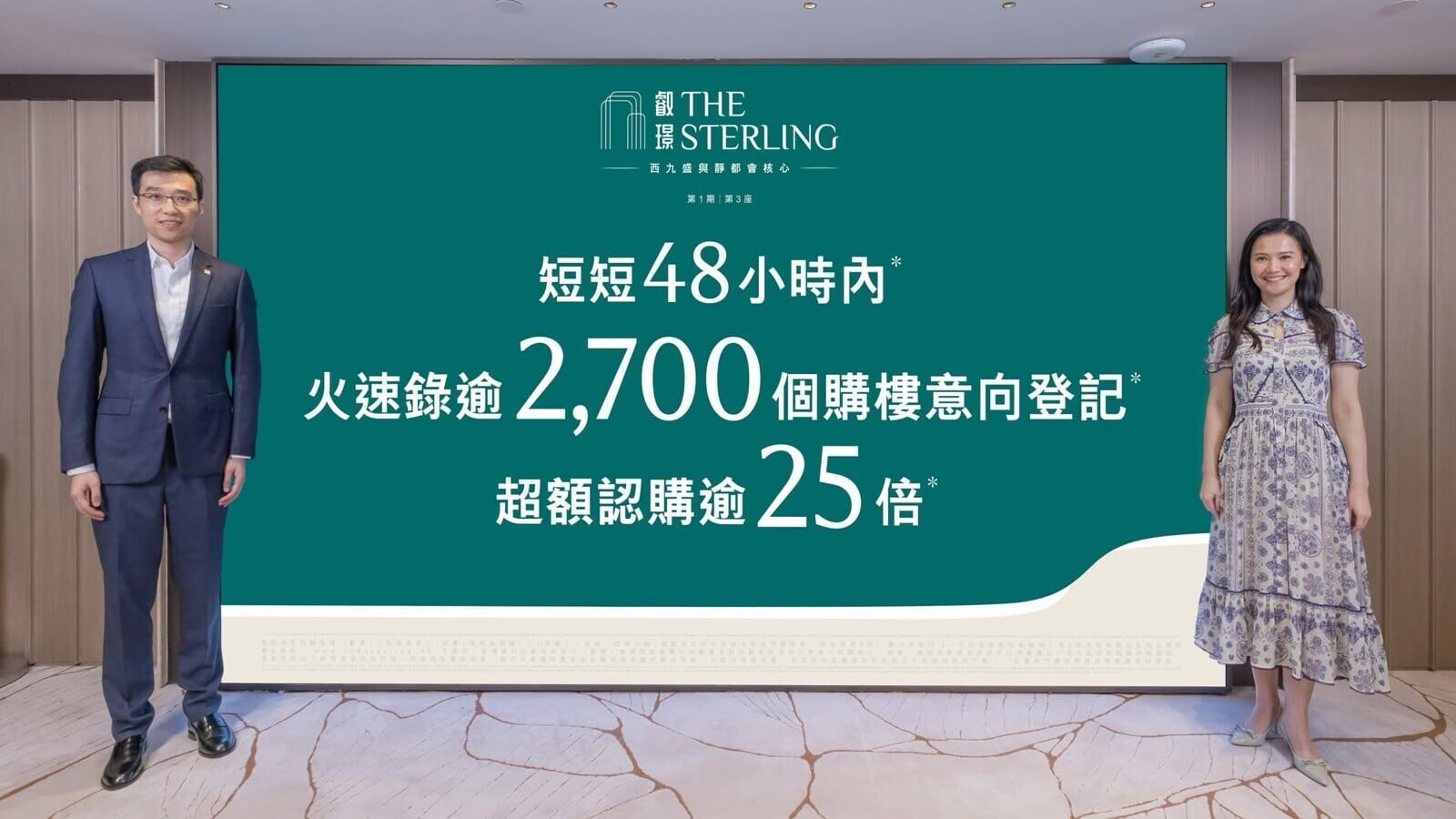 叡璟I展銷廳錄逾萬參觀人次，至今超額認購逾25倍
