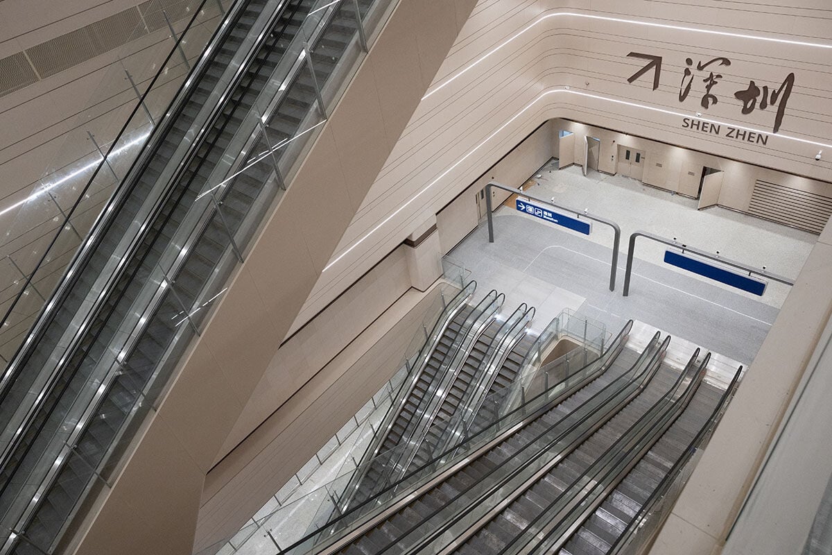 新皇崗口岸港方口岸區8月初的情況。(資料圖片/蘇文傑攝)