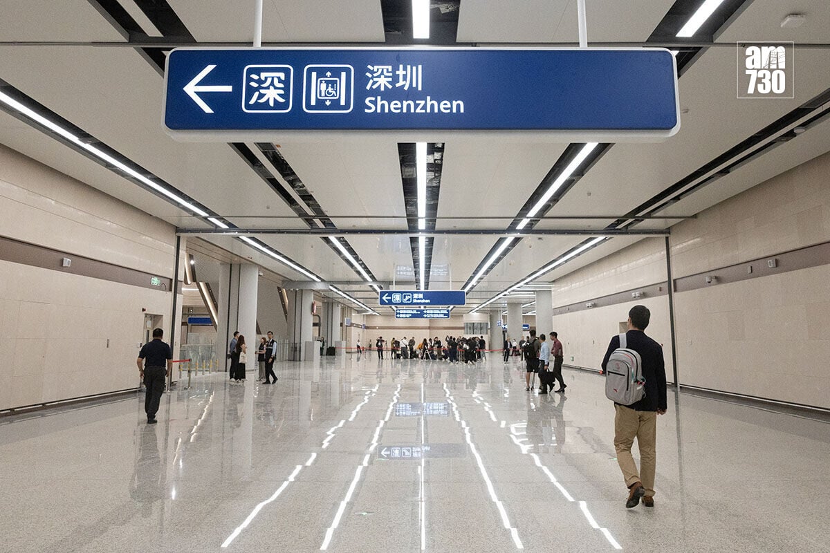 新皇崗口岸港方口岸區8月初的情況。(資料圖片/蘇文傑攝)