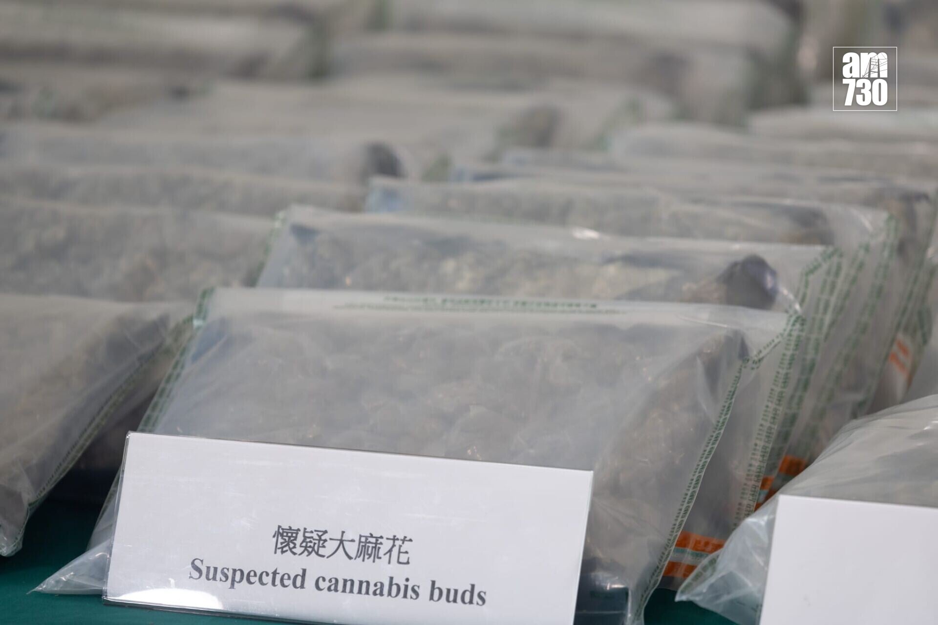 海關搗破一個企圖利用香港作為中轉站的跨國販毒集團,行動 中檢獲約240公斤大麻花(蘇文傑攝)