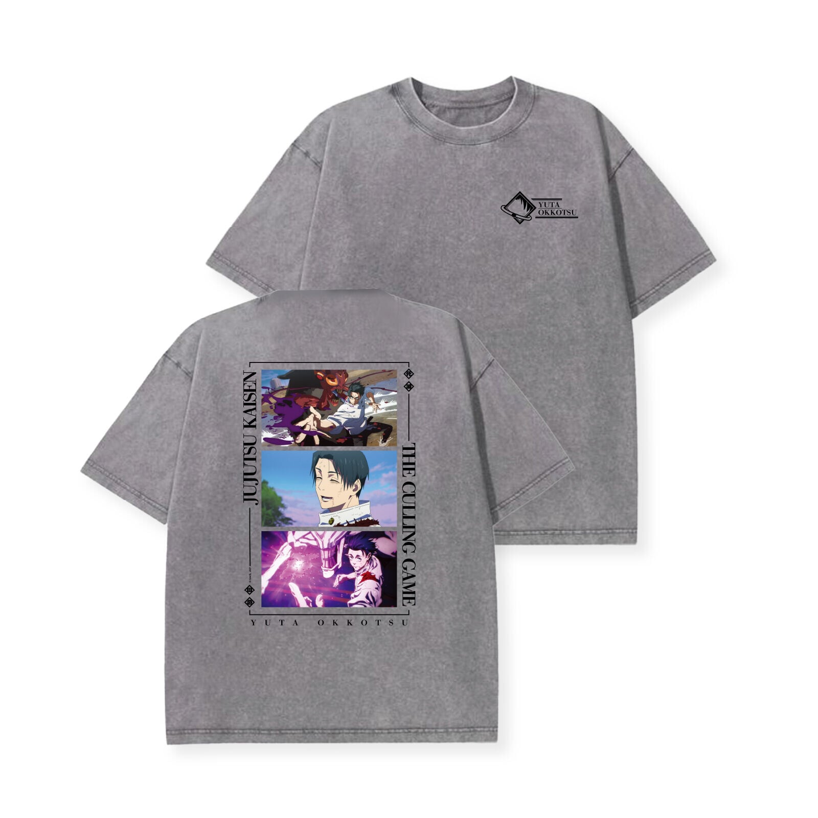 咒術迴戰 死滅迴游 系列 洗水T shirt 乙骨憂太 (灰) (1)